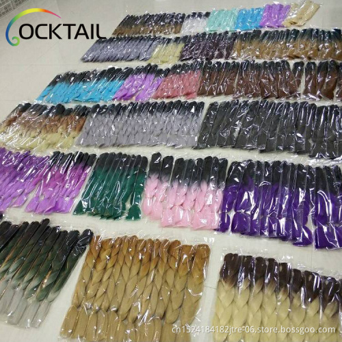 free sample 120 colors Jumbo braid african box senegal twist ombre braiding hair 24'' 48'' 100g all colors in stock